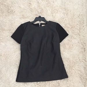 Micheal Kors Leather Fitted Blouse